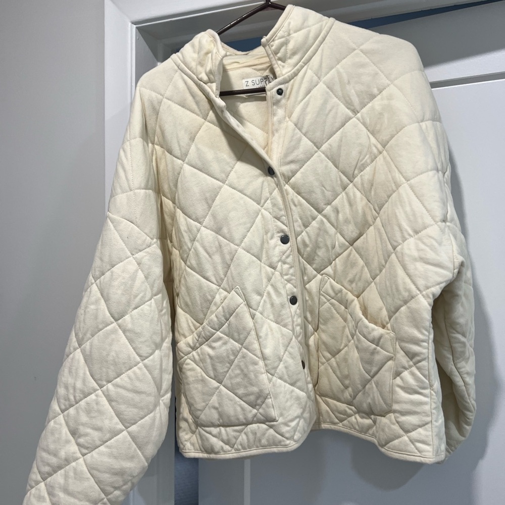 Soft quilted sweater jacket